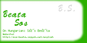 beata sos business card
